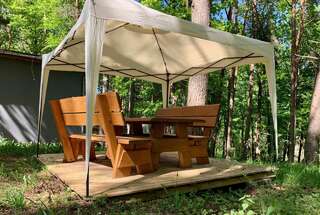 Комплексы для отдыха с коттеджами/бунгало Camping Kanaan Мястко Апартаменты с видом на озеро-8
